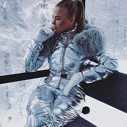 BKILF Traje de esquí Traje de esquí de Mujer Mono de plumón Mono de esquí de montaña Chaqueta de esquí de cálido Pantalones Conjunto de Nieve Transpirable - Tienda